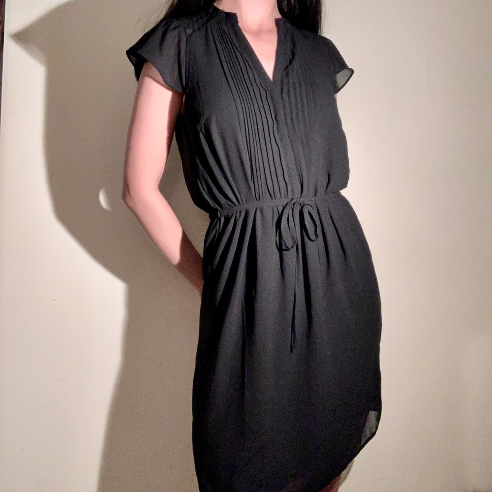 Like New H&M Little Black Dress with Chiffon Sleeves Size XS
